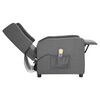 vidaXL Fauteuil de massage Gris clair Tissu