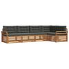 vidaXL Ensemble de canap&eacute;s d'ext&eacute;rieur 5 pc Naturel et Anthracite