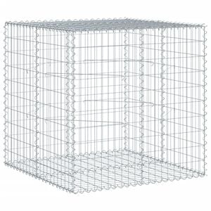 vidaXL Panier gabion avec couvercle 100x100x100 cm fer galvanis&eacute;