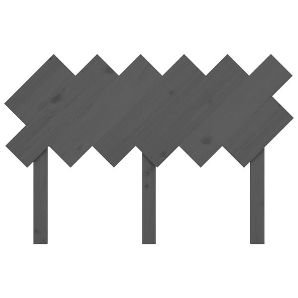 vidaXL T&ecirc;te de lit Gris 122,5x3x80,5 cm Bois massif de pin