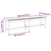 vidaXL Banc de jardin 180x35x45 cm bois massif d'acacia
