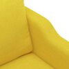 vidaXL Ensemble de canap&eacute;s 3 pcs avec coussins Jaune clair Tissu