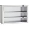 vidaXL Armoire murale de cuisine avec &eacute;tag&egrave;res acier inoxydable