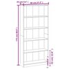 vidaXL Biblioth&egrave;que 5 niveaux Sonoma gris 80x24x175 cm