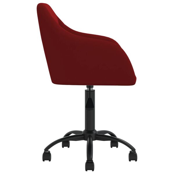 vidaXL Chaises &agrave; manger pivotantes lot de 6 rouge bordeaux velours