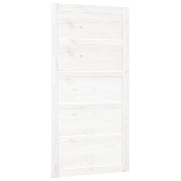 vidaXL Porte de grange Blanc 100x1,8x204,5 cm Bois massif de pin