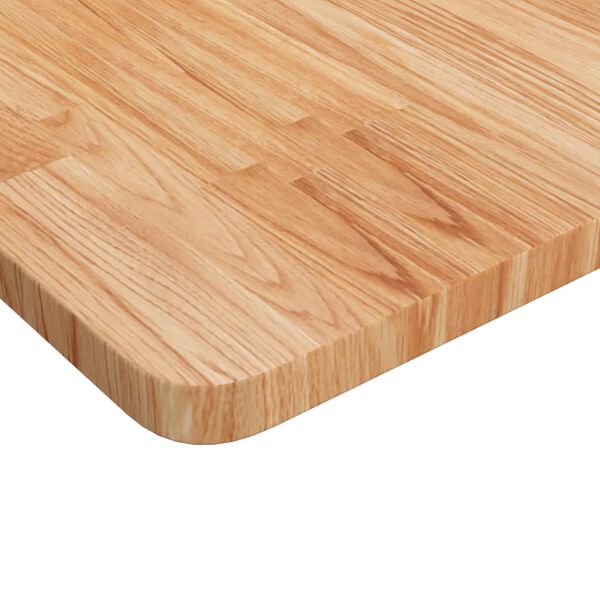vidaXL Dessus de table carr&eacute; Marron clair50x50x2,5cm Bois ch&ecirc;ne trait&eacute;