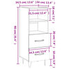 vidaXL Buffet Gris b&eacute;ton 34,5x34x90 cm Bois d'ing&eacute;nierie