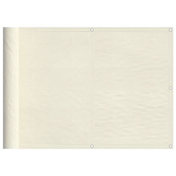 vidaXL Écran de balcon crème 75x1000 cm 100% polyester oxford