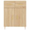 vidaXL Buffet haut Ch&ecirc;ne sonoma 69,5x34x180 cm Bois d'ing&eacute;nierie