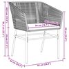vidaXL Ensemble de salle &agrave; manger pour jardin avec coussin 3 pcs Noir