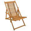 vidaXL Chaise Longue 3 Position Bois d'eucalyptus massif Naturel