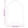 vidaXL Tapis en fausse Tafalla Blanc 50 x 80 cm Polyester