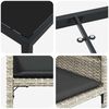 vidaXL Ensemble de salle &agrave; manger pour jardin 5 pcs Gris clair