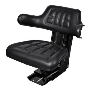 vidaXL Si&egrave;ge de tracteur avec suspension Noir
