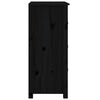vidaXL Buffet noir 70x35x80 cm bois massif de pin