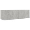 vidaXL Ensemble de meubles TV 3 pcs Gris b&eacute;ton Bois d'ing&eacute;nierie