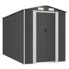 vidaXL Abri de jardin Anthracite 192x357x223 cm M&eacute;tal galvanis&eacute;