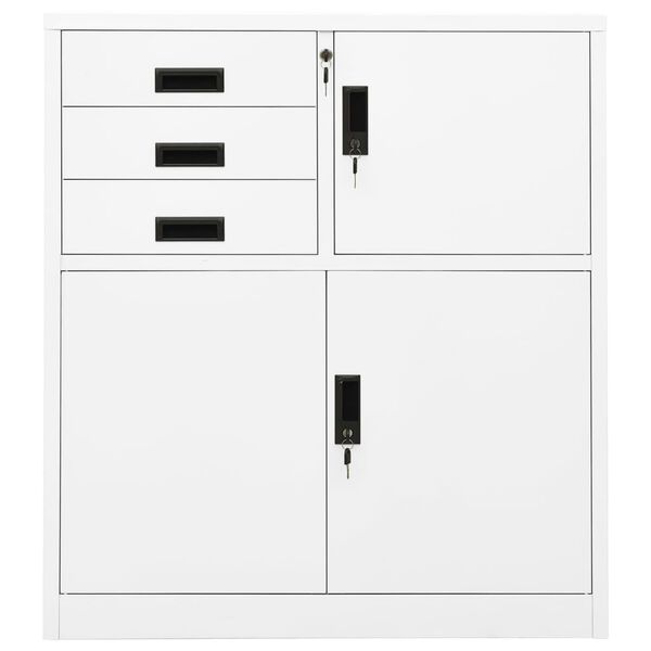 vidaXL Armoire de bureau Blanc 90x40x102 cm Acier