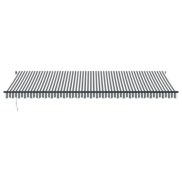 vidaXL Auvent manuel r&eacute;tractable avec LED anthracite blanc 600x350 cm