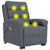 vidaXL Fauteuil de massage Gris foncé Velours