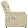 vidaXL Fauteuil Cr&egrave;me Tissu