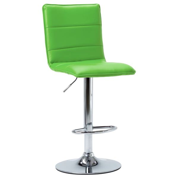 vidaXL Chaise de bar Vert Similicuir