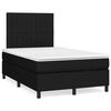 vidaXL Sommier &agrave; lattes de lit avec matelas noir 120x190 cm tissu