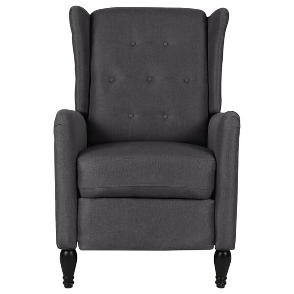 vidaXL Fauteuil de massage inclinable Gris fonc&eacute; Tissu