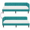 vidaXL Cadre de lit d'angle avec matelas Turquoise 90 x 200 cm Velours