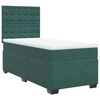 vidaXL Sommier &agrave; lattes de lit avec matelas Vert fonc&eacute; 90x200 cm