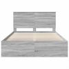 vidaXL Cadre de lit Gris Sonoma 140 x 200 cm Bois de pin massif