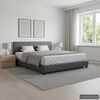 vidaXL Cadre de lit sans matelas gris similicuir 120x200 cm