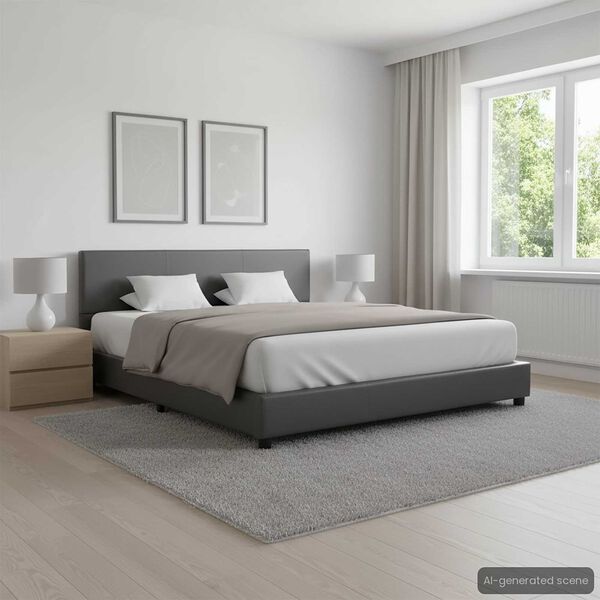 vidaXL Cadre de lit sans matelas gris similicuir 120x200 cm
