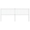 vidaXL T&ecirc;te de lit m&eacute;tal blanc 200 cm