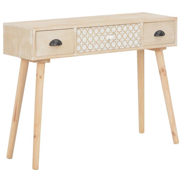 vidaXL Table console avec 3 tiroirs 100x30x73 cm Bois de pin massif