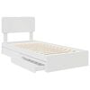 vidaXL Lit de Rangement Blanc 75 x 190 cm Bois d'ing&eacute;nierie
