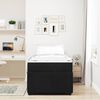 vidaXL Cadre de lit avec matelas Noir 80 x 200 cm tissu