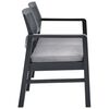 vidaXL Banc de jardin &agrave; 2 places coussins 120 cm Plastique Anthracite