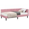 vidaXL Cadre de lit d'angle avec matelas 2 pcs Gris Velours