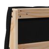 vidaXL T&ecirc;te de lit capitonn&eacute;e Noir 180 cm Pin massif