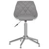 vidaXL Chaise de bureau pivotante Gris et blanc Similicuir