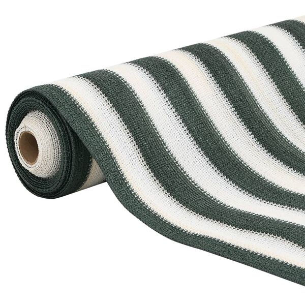 vidaXL Filet brise-vue vert et blanc 3,6x10 m PEHD 75 g/m&sup2;