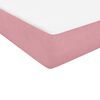 vidaXL Sommier &agrave; lattes de lit avec matelas et LED rose 80x220 cm velours