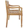 vidaXL Banc Batavia avec coussin rouge 150 cm Bois de teck massif