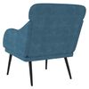 vidaXL Fauteuil Bleu 63x76x80 cm Velours