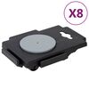 vidaXL Chariots de d&eacute;m&eacute;nagement &agrave; 8 roues 8 pcs noir PP 150 kg