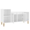 vidaXL Meuble TV Blanc brillant 100x35x55 cm Bois d'ingénierie