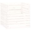vidaXL Composteur Blanc 80x80x78 cm Bois massif de pin