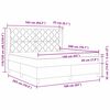 vidaXL Lit &agrave; ressorts avec matelas Vert fonc&eacute; 200 x 160 cm Polyester